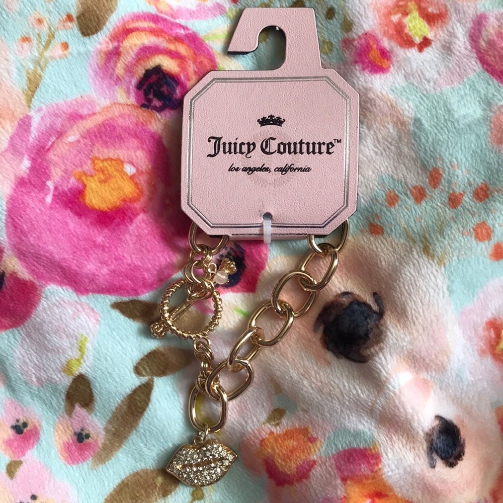 Juicy Couture lips charm bracelet